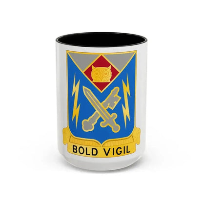 105 Military Intelligence Battalion (U.S. Army) Accent Coffee Mug 15oz Black - Go Mug Yourself