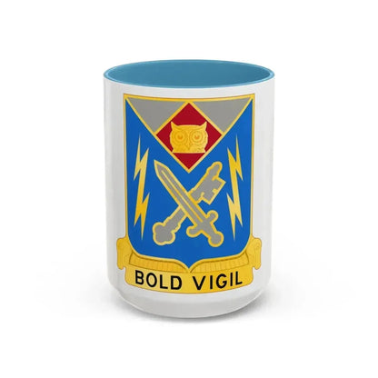 105 Military Intelligence Battalion (U.S. Army) Accent Coffee Mug 15oz Light Blue - Go Mug Yourself