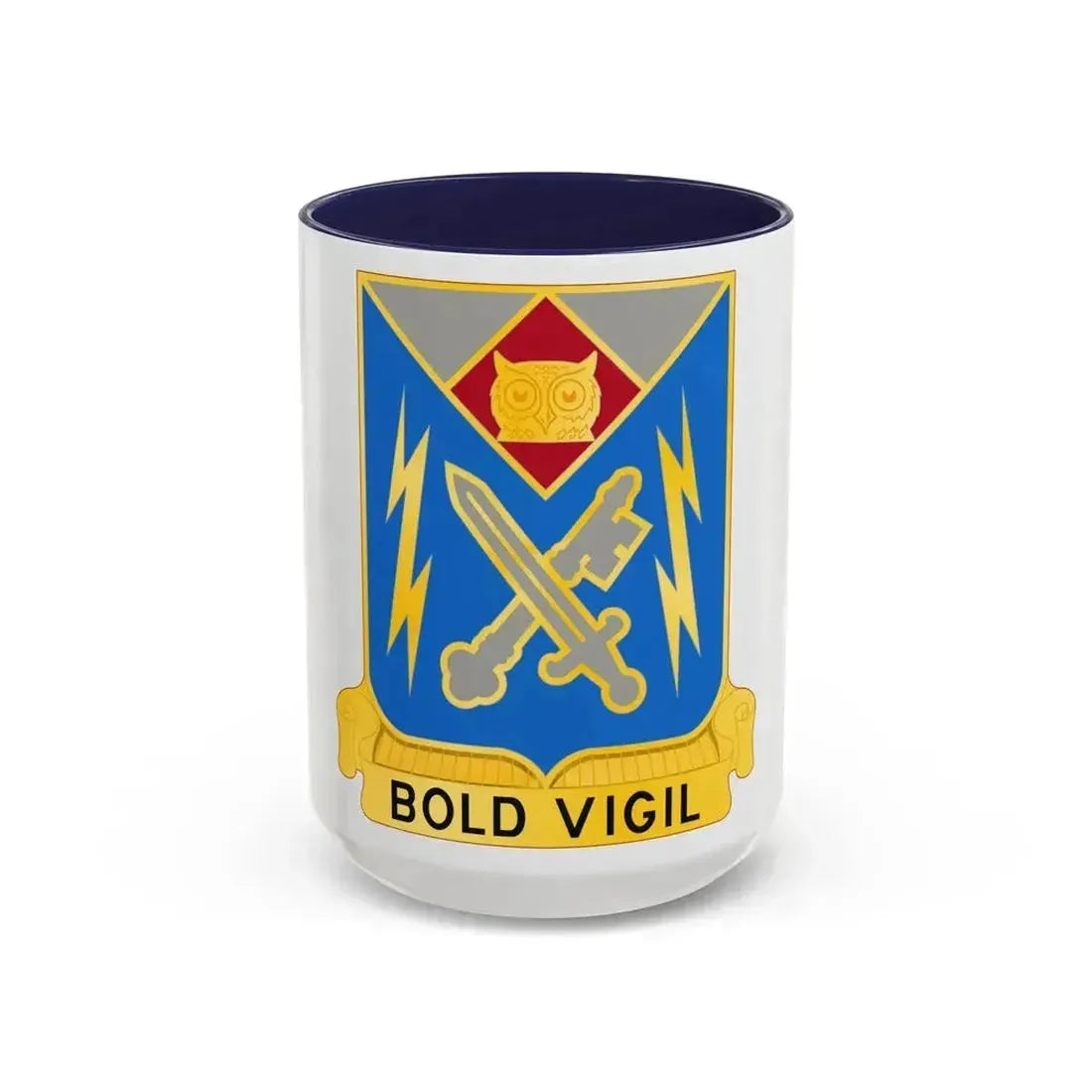 105 Military Intelligence Battalion (U.S. Army) Accent Coffee Mug 15oz Navy - Go Mug Yourself