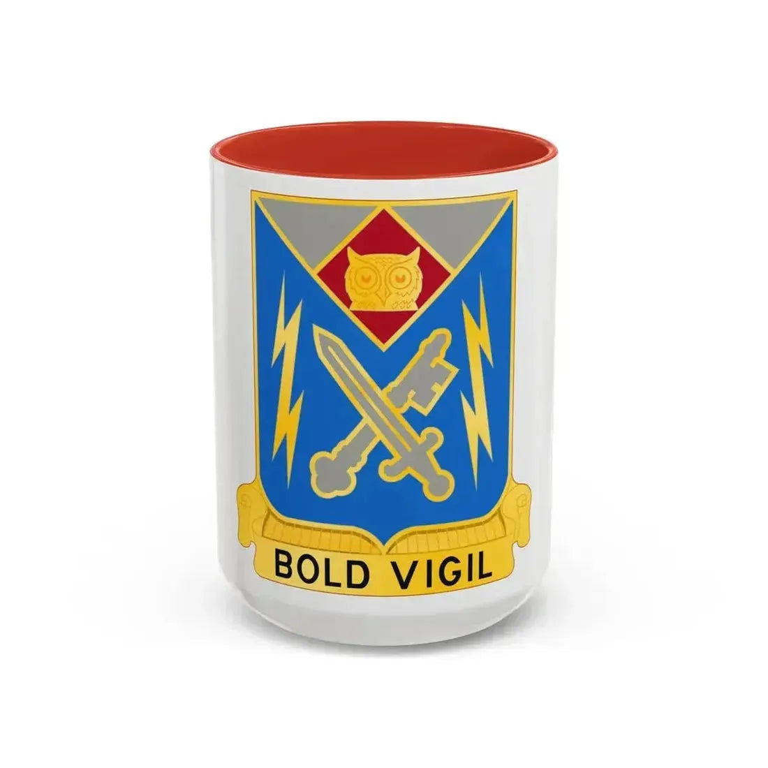 105 Military Intelligence Battalion (U.S. Army) Accent Coffee Mug 15oz Red - Go Mug Yourself