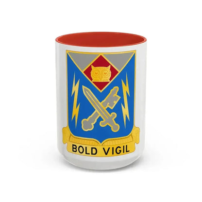 105 Military Intelligence Battalion (U.S. Army) Accent Coffee Mug 15oz Red - Go Mug Yourself
