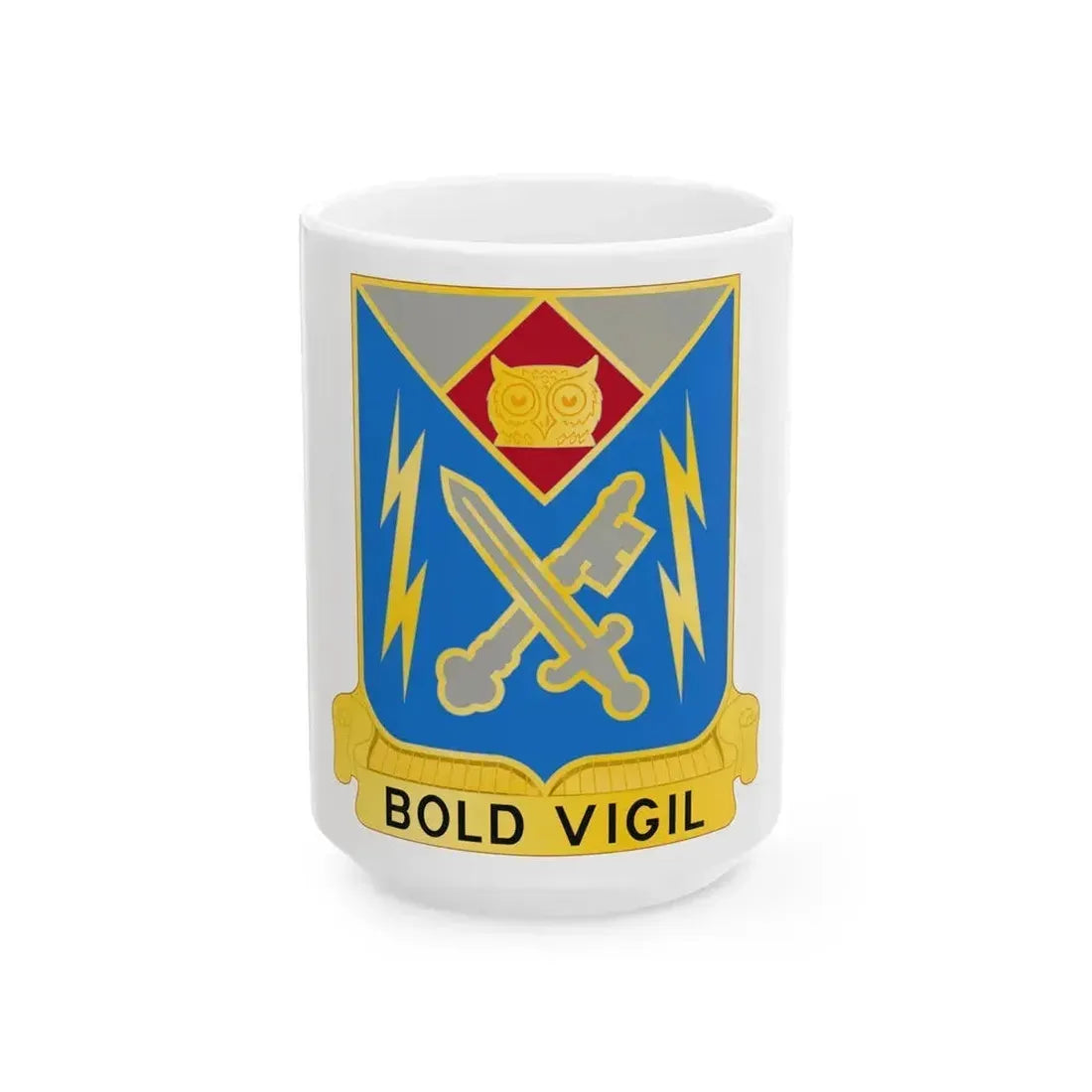 105 Military Intelligence Battalion (U.S. Army) White Coffee Mug 15oz - Go Mug Yourself
