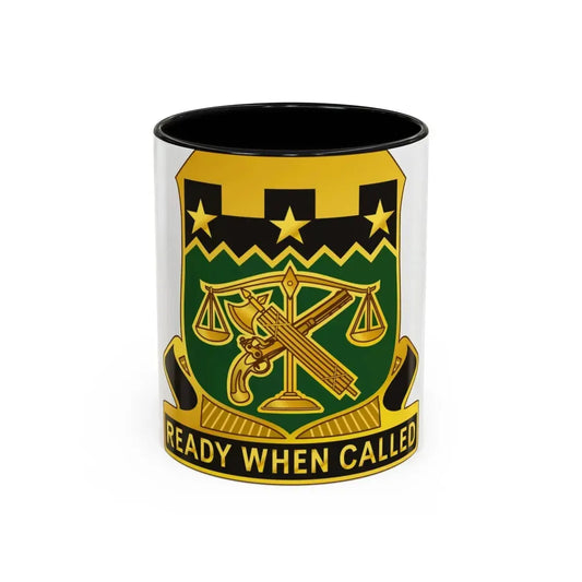 105 Military Police Battalion (U.S. Army) Accent Coffee Mug 11oz Black - Go Mug Yourself