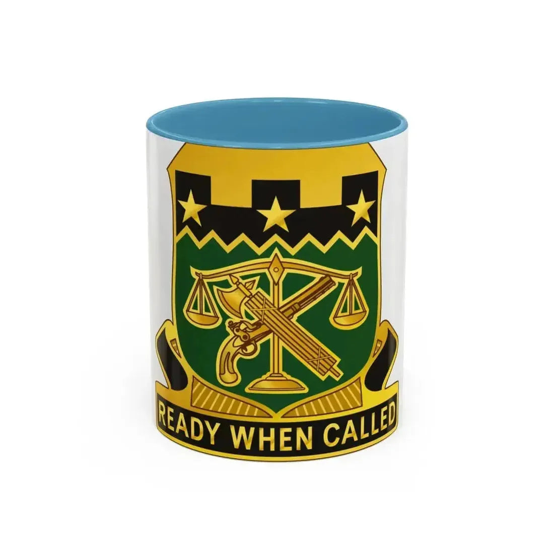 105 Military Police Battalion (U.S. Army) Accent Coffee Mug 11oz Light Blue - Go Mug Yourself