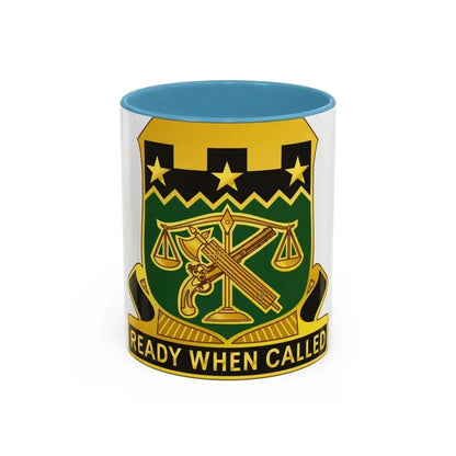 105 Military Police Battalion (U.S. Army) Accent Coffee Mug 11oz Light Blue - Go Mug Yourself
