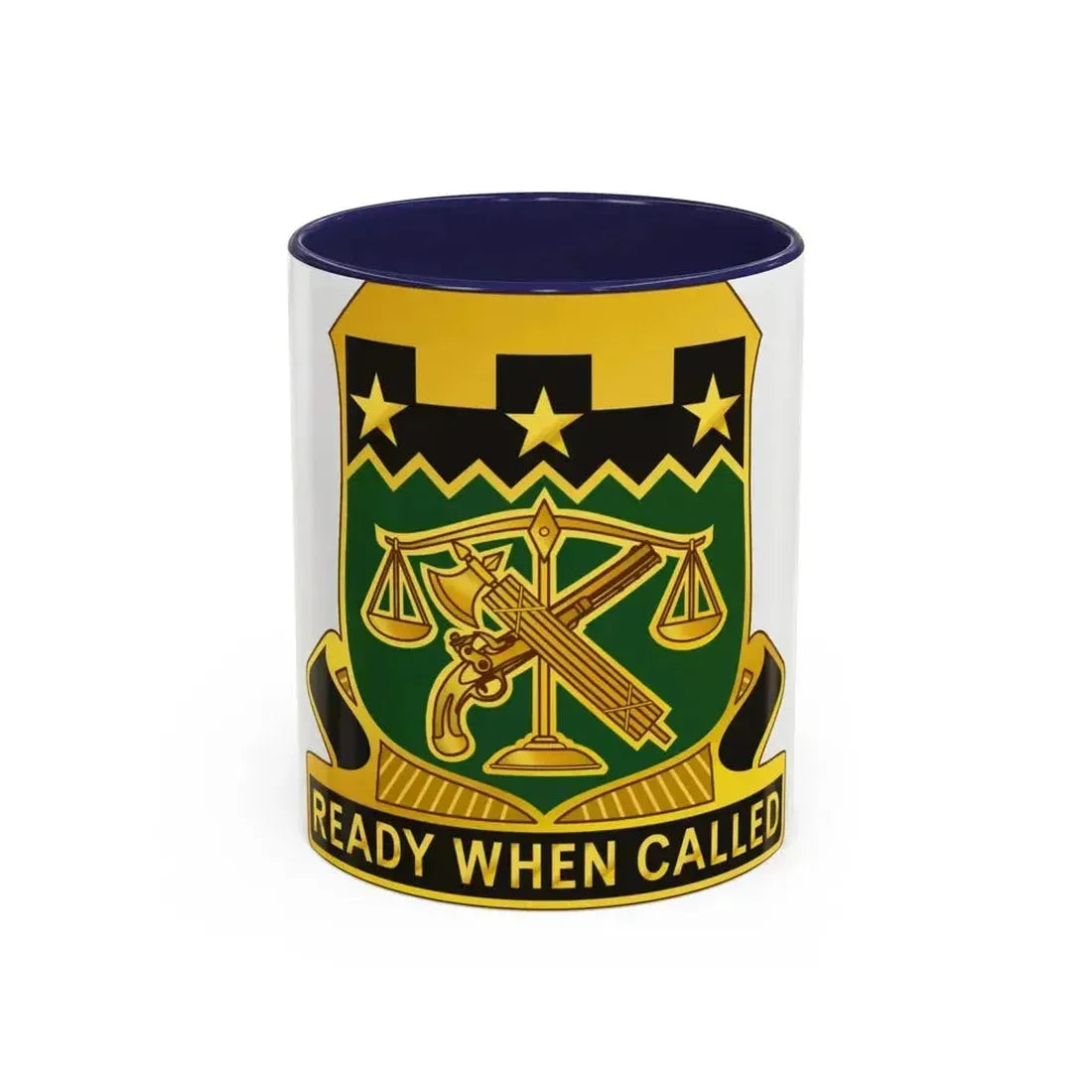 105 Military Police Battalion (U.S. Army) Accent Coffee Mug 11oz Navy - Go Mug Yourself