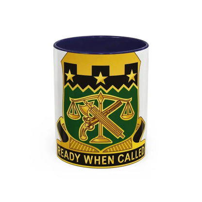 105 Military Police Battalion (U.S. Army) Accent Coffee Mug 11oz Navy - Go Mug Yourself