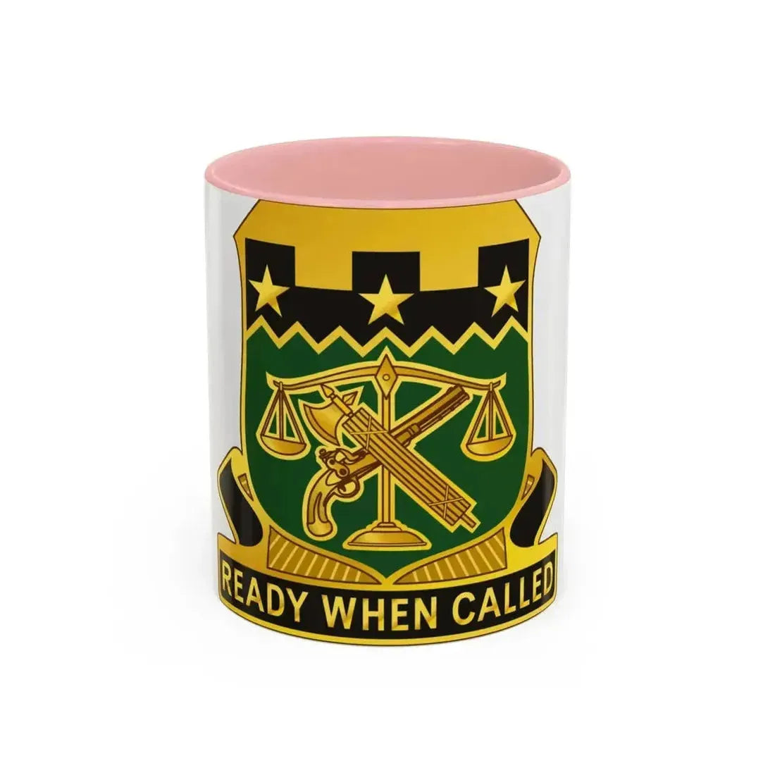 105 Military Police Battalion (U.S. Army) Accent Coffee Mug 11oz Pink - Go Mug Yourself