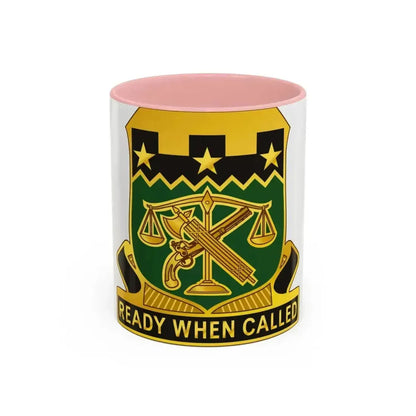 105 Military Police Battalion (U.S. Army) Accent Coffee Mug 11oz Pink - Go Mug Yourself