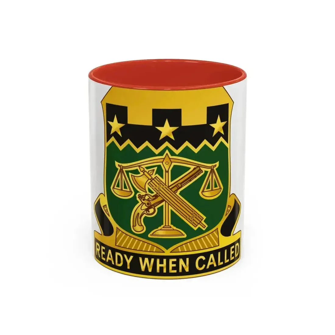 105 Military Police Battalion (U.S. Army) Accent Coffee Mug 11oz Red - Go Mug Yourself