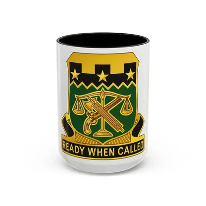 105 Military Police Battalion (U.S. Army) Accent Coffee Mug 15oz Black - Go Mug Yourself