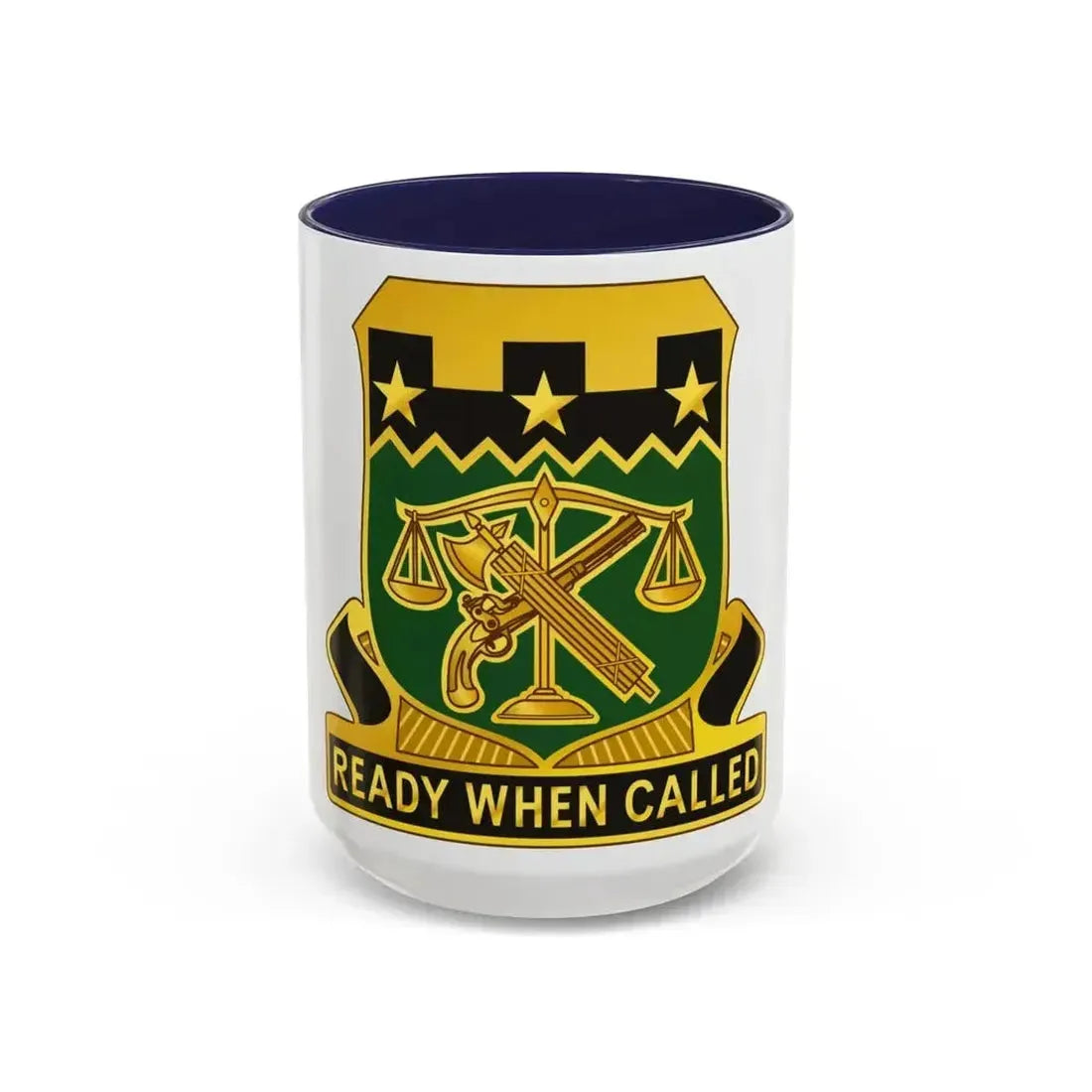 105 Military Police Battalion (U.S. Army) Accent Coffee Mug 15oz Navy - Go Mug Yourself
