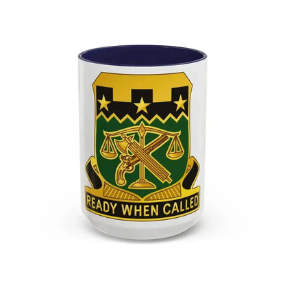 105 Military Police Battalion (U.S. Army) Accent Coffee Mug 15oz Navy - Go Mug Yourself
