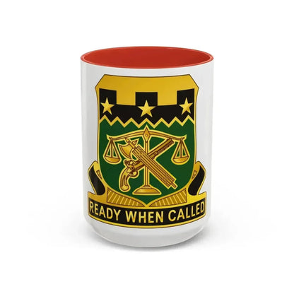 105 Military Police Battalion (U.S. Army) Accent Coffee Mug 15oz Red - Go Mug Yourself
