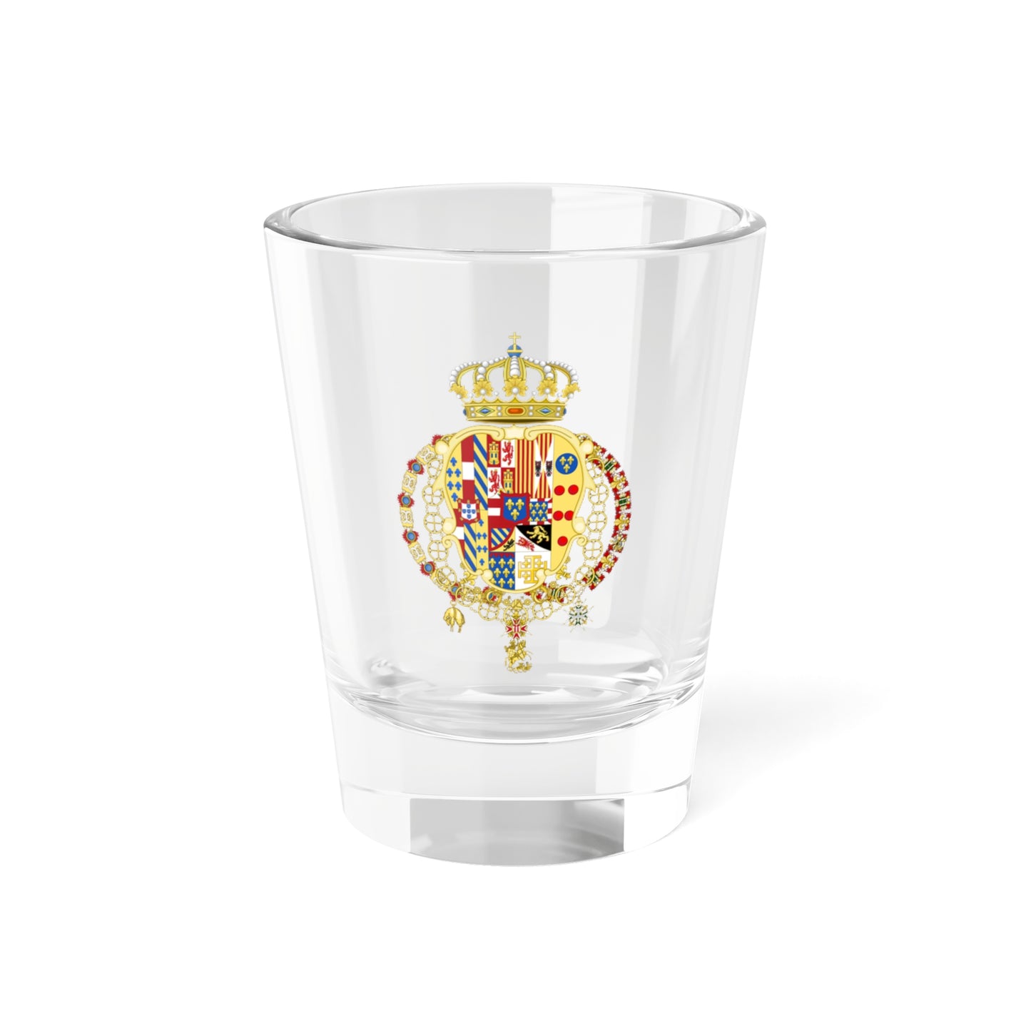 Coat of Arms of Infante Charles of Spain as King of Naples and Sicily (Italy) (Coat of Arms) Shot Glass 1.5oz