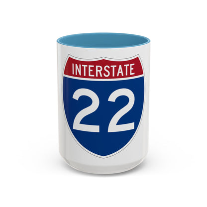 Interstate 22 (U.S. Highways) Accent Coffee Mug