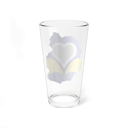 Flag map of Brussels 2 (Belgium) Pint Glass 16oz
