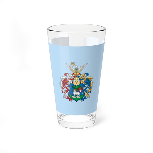 Flag of Debrecen 1989-2001 (Hungary) Pint Glass 16oz