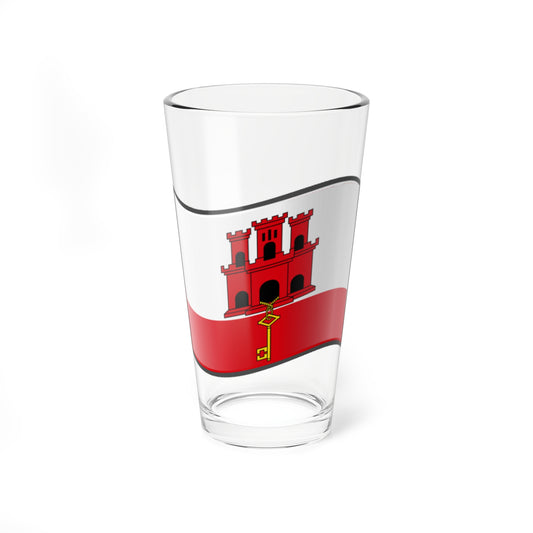 Nuvola Gibraltarian flag (United Kingdom) Pint Glass 16oz