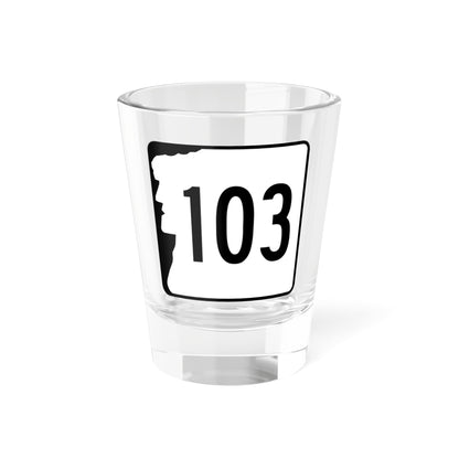 NH Route 103 (New Hampshire) (Road Sign) Shot Glass 1.5oz