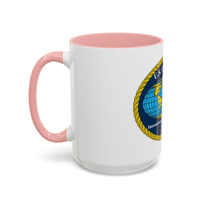 USCG International Port Security Program (U.S. Coast Guard) Accent Coffee Mug
