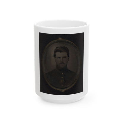 Unidentified Soldier In Pendant 001 (U.S. Civil War) White Coffee Mug