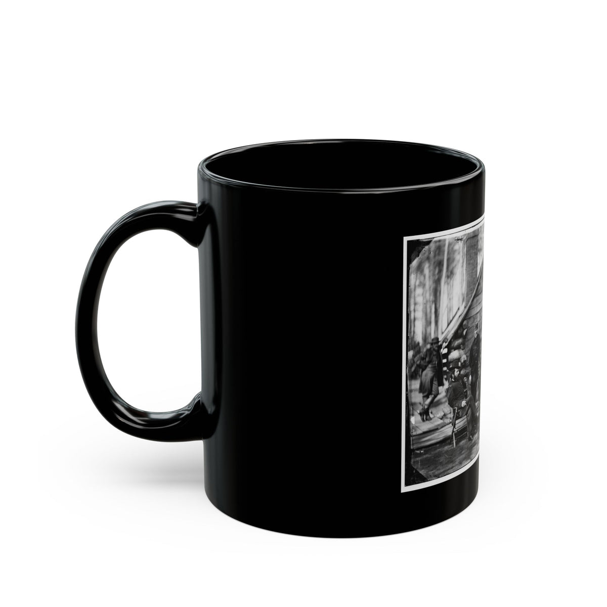 Brandy Station, Va. Gen. Rufus Ingalls And Staff, Chief Quartermaster, And Officers, Army Of The Potomac Headquarters (U.S. Civil War) Black Coffee Mug