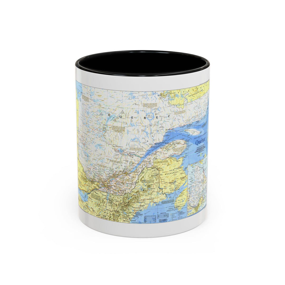 Canada - Quebec 1 (1991) (Map) Accent Coffee Mug