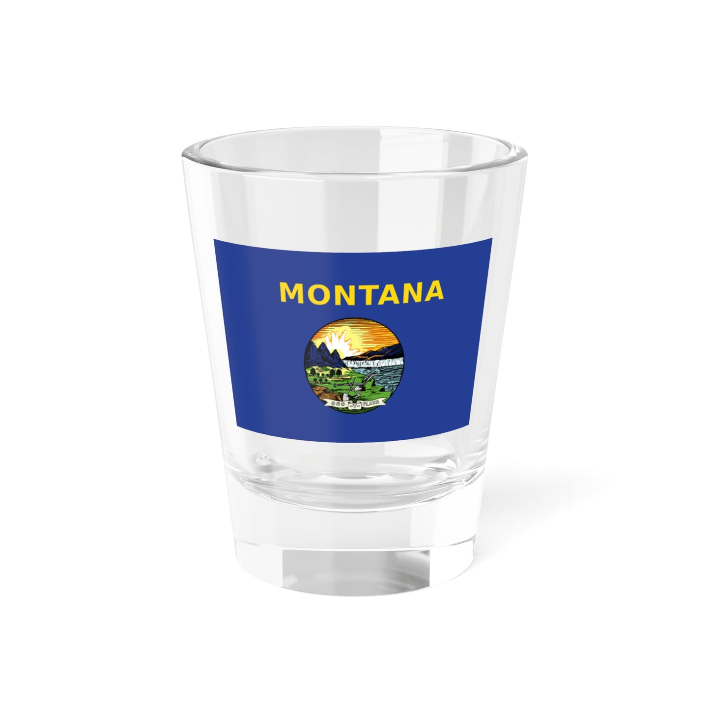 Flag of the State of Montana (United States) Shot Glass 1.5oz