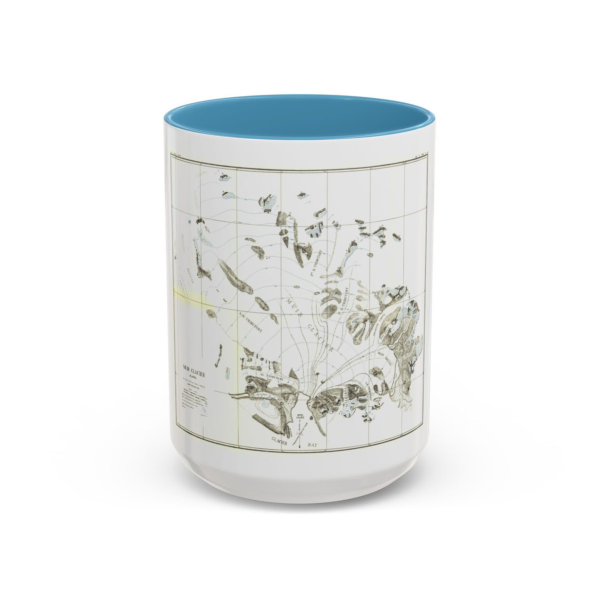 Alaska - Muir Glacier (1890) (Map) Accent Coffee Mug