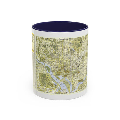 USA - Washington, Central (1948) (Map) Accent Coffee Mug