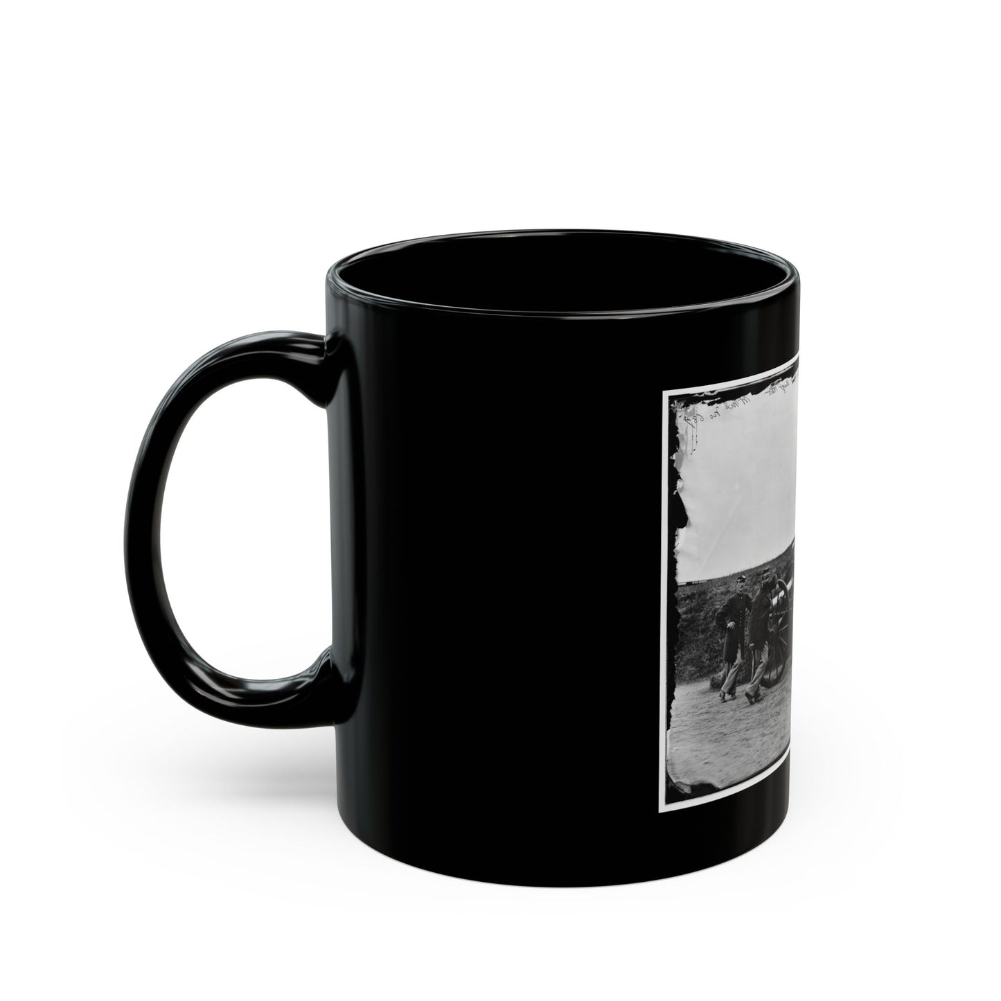 District Of Columbia. Sergeants Of 3d Massachusetts Heavy Artillery, With Gun And Caisson At Fort Totten (U.S. Civil War) Black Coffee Mug