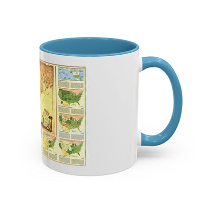 USA - Territorial Growth (1987) (Map) Accent Coffee Mug