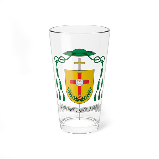 Escudo de César Augusto Franco Martínez (Spain) (Coat of Arms) Pint Glass 16oz