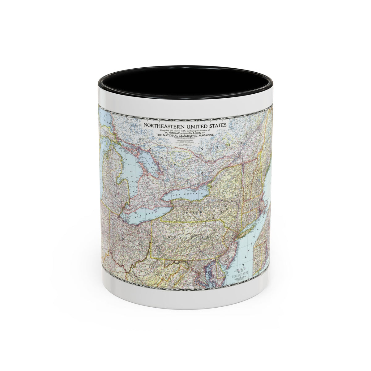 USA - Northeastern (1945) (Map) Accent Coffee Mug