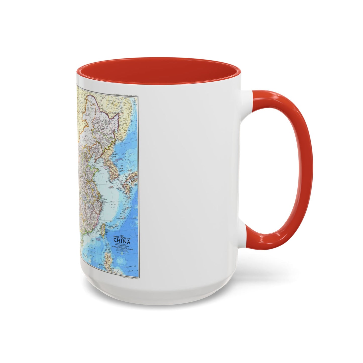 China - The People's Republic (1980) (Map) Accent Coffee Mug