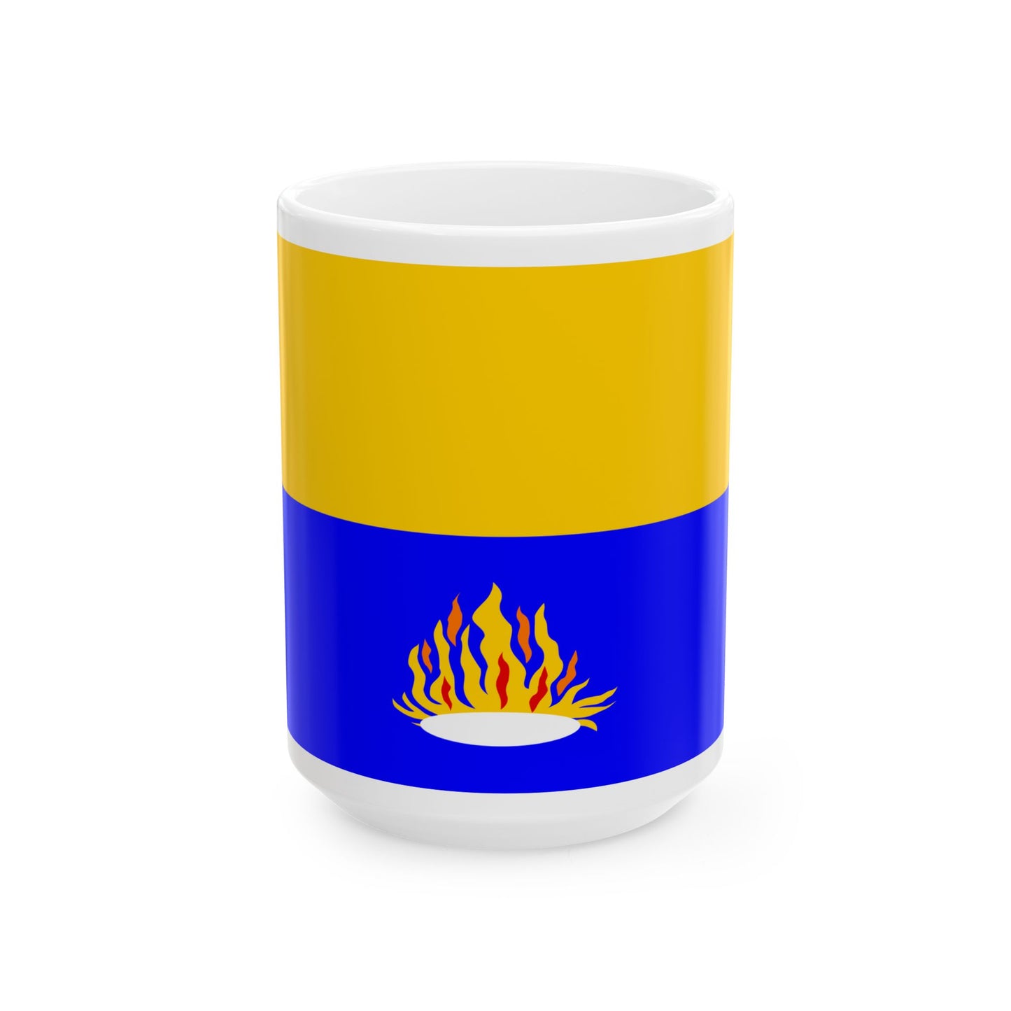 Flag of Kalkara 1993 to 2009 Malta - White Coffee Mug-15oz-Go Mug Yourself