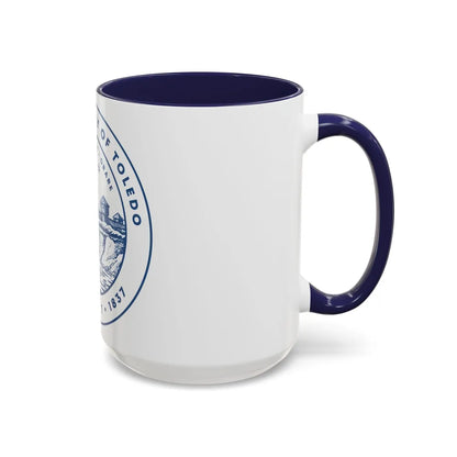 Seal of Toledo Ohio - Accent Coffee Mug-Go Mug Yourself