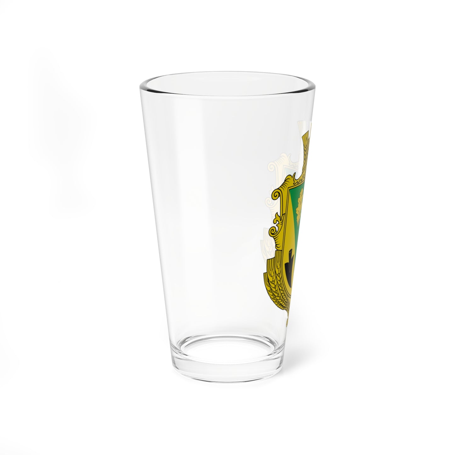 Coat of arms of Volodymyrivka Vinnytsia Raion (Ukraine) (Coat of Arms) Pint Glass 16oz