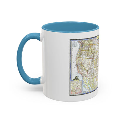 USA - The United States (1946) (Map) Accent Coffee Mug