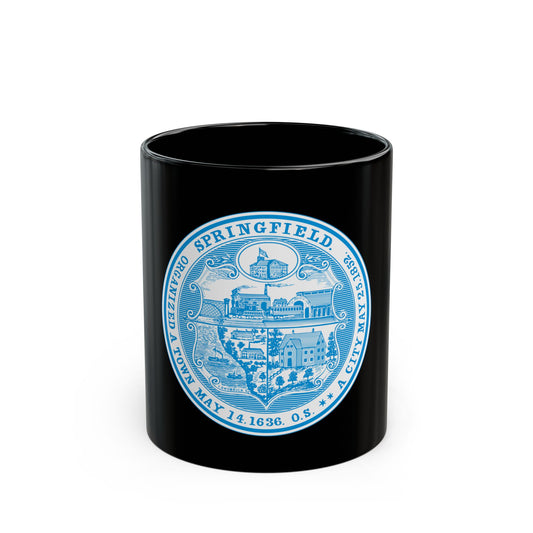 Seal of Springfield Massachusetts - Black Coffee Mug