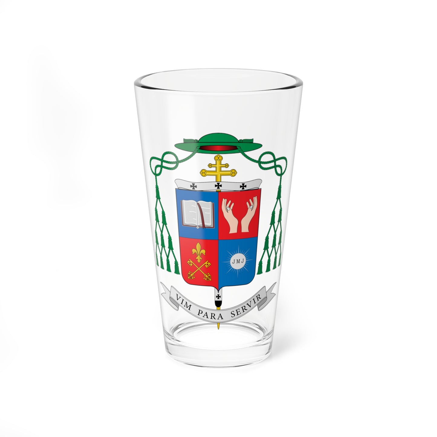 Escudo de Irineu Roman (Spain) (Coat of Arms) Pint Glass 16oz