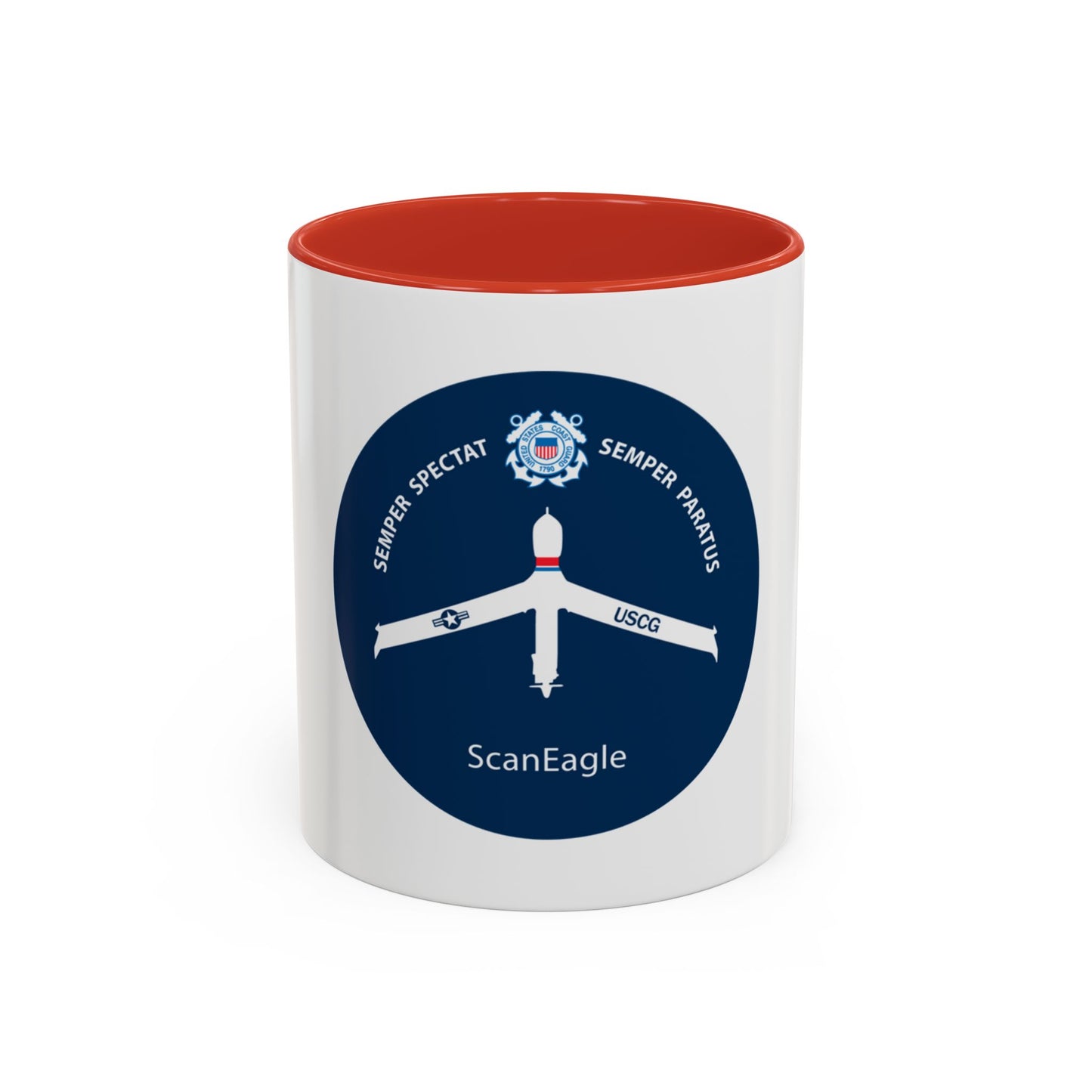 USCG Scan Eagle (U.S. Coast Guard) Accent Coffee Mug