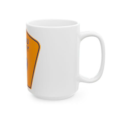 Nassau County 19 NY (New York) (Road Sign) White Coffee Mug