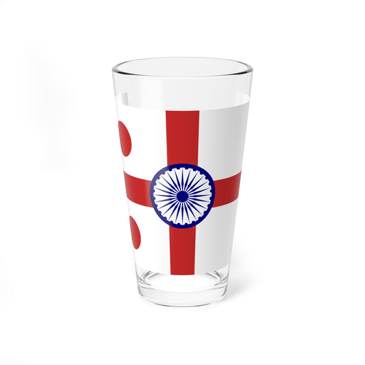 Rear Admiral of the Indian Navy rank flag (India) Pint Glass 16oz