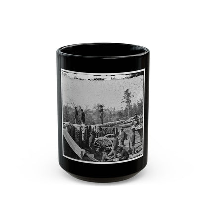 Atlanta, Georgia. Sherman's Men In Confederate Fort East Of Atlanta (U.S. Civil War) Black Coffee Mug