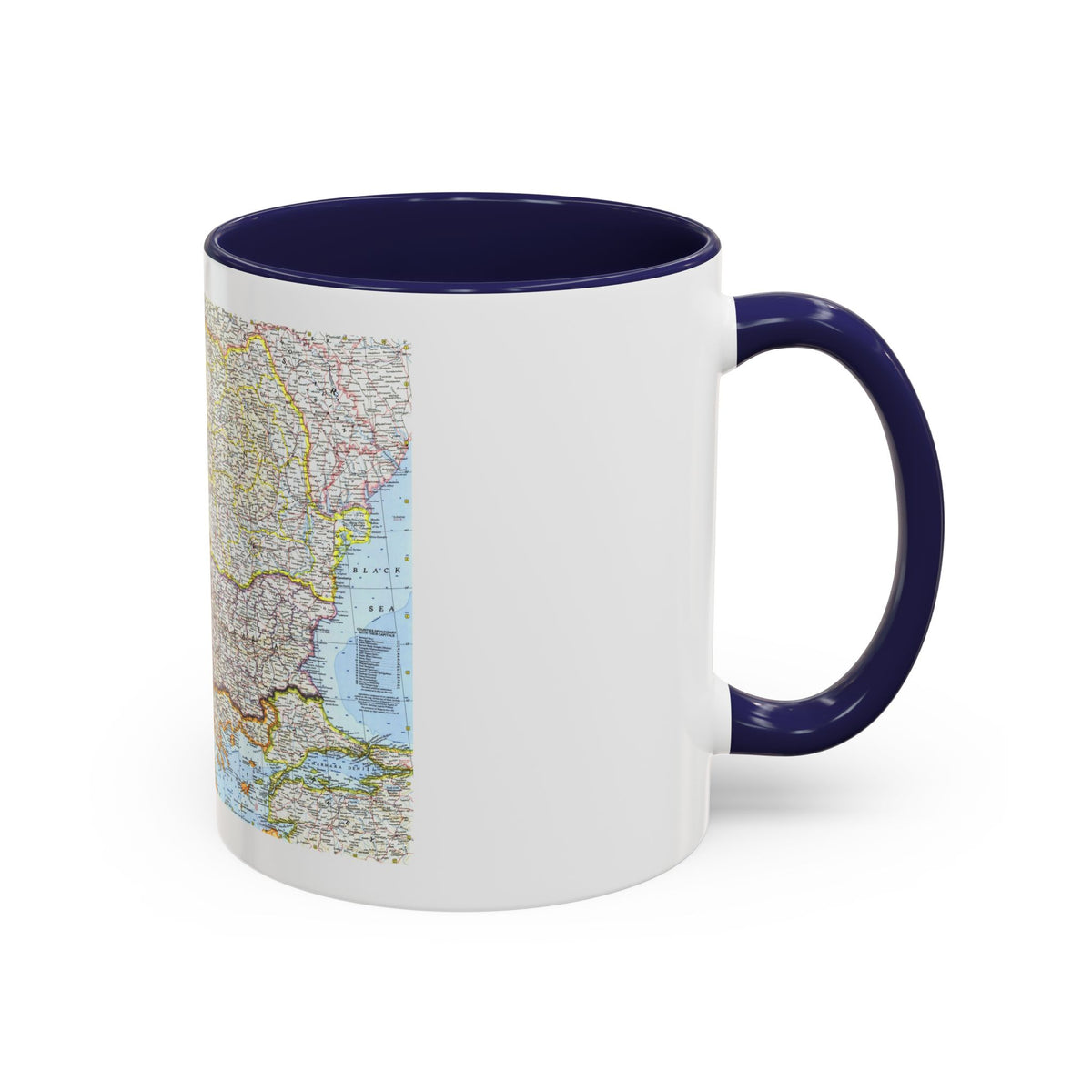 Europe - The Balkans (1962) (Map) Accent Coffee Mug