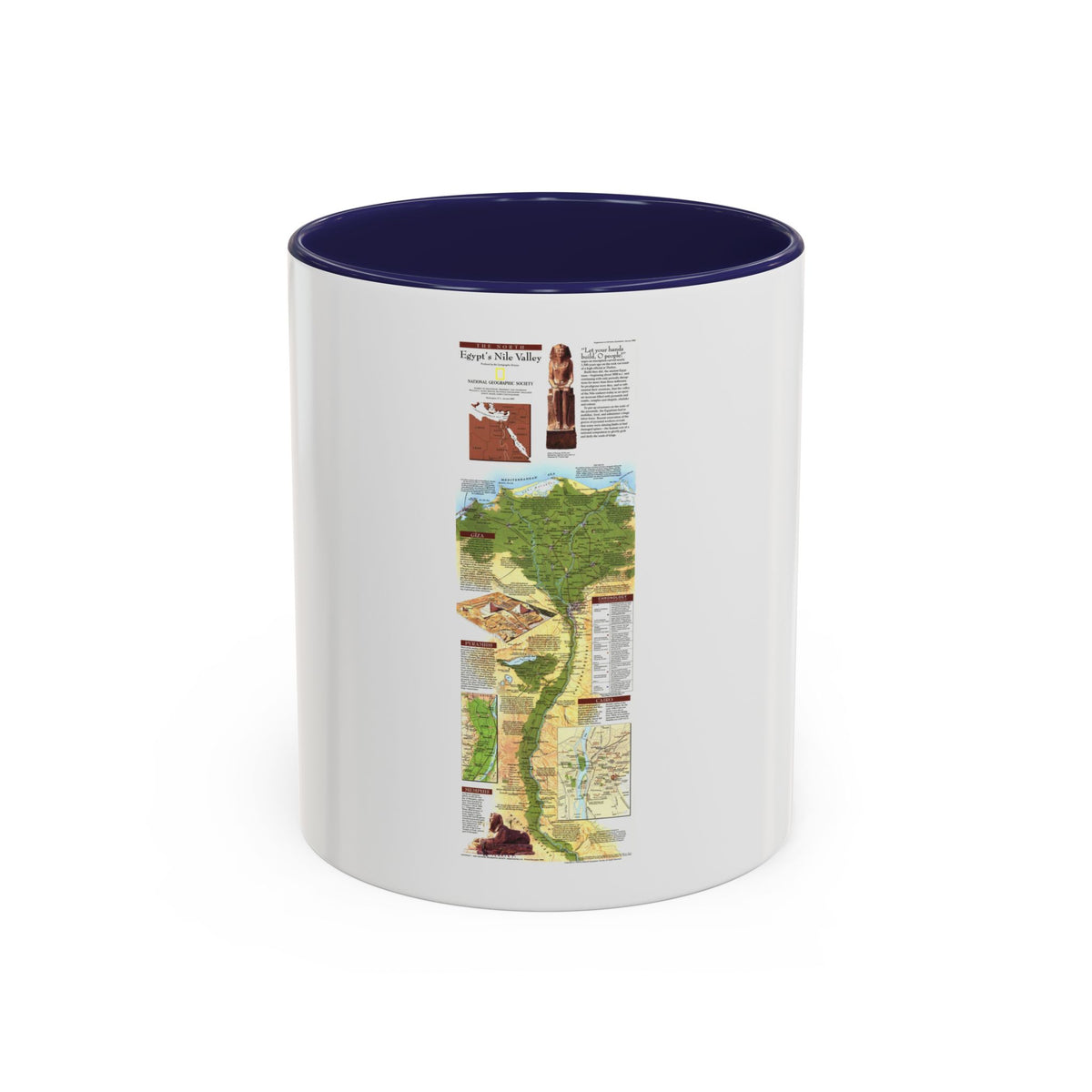 Egypt's Nile Valley- The North (1995) (Map) Accent Coffee Mug