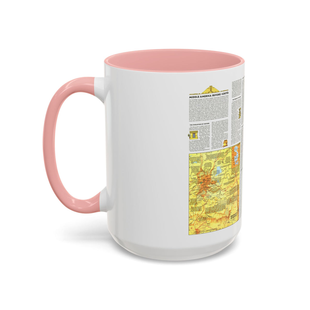 Central America - Archeological Map 2 (1968) (Map) Accent Coffee Mug