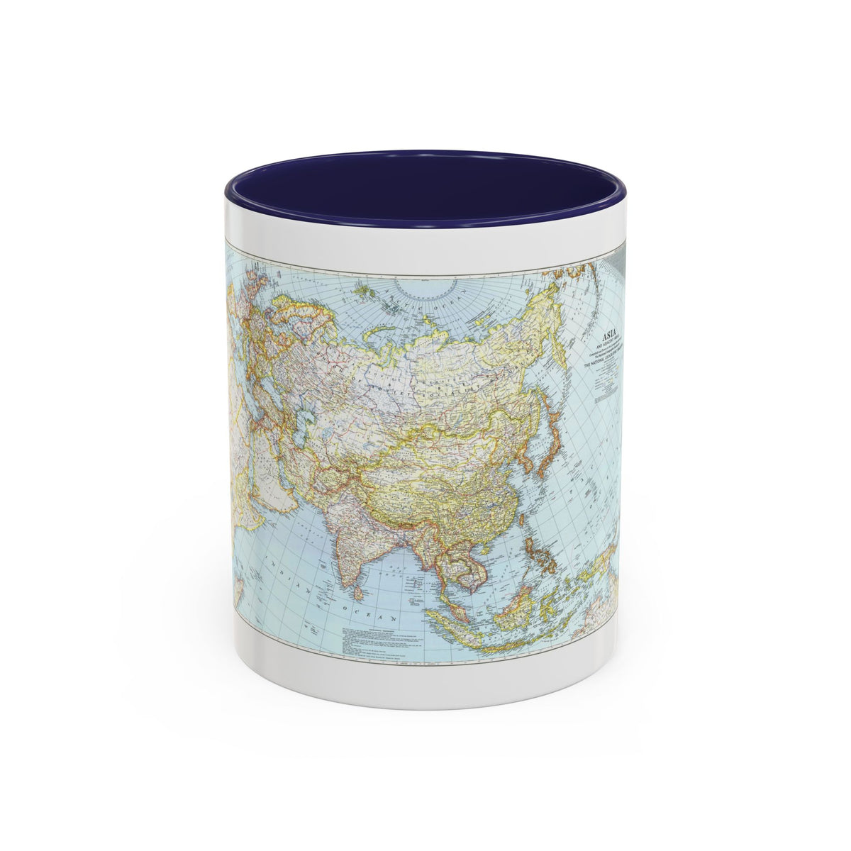 Asia and Adjacent Areas (1942) (Map) Accent Coffee Mug
